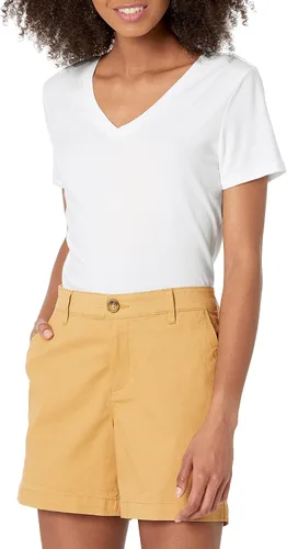 Vista 2 de Tienda Essentials Women's Classic-Fit Short-Sleeve V-Neck T-Shirt, (Available in Plus Size), Multipacks