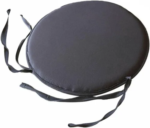 Vista 2 de Womenyiaor Juego de 4 cojines redondos para sillas para interiores y exteriores, con lazos, juego de bistró, almohadillas para sillas de comedor