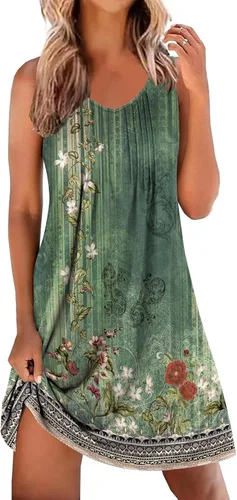 Vista 8 de Ekouaer Camisones para Mujeres Sin Mangas Camisa de Dormir Tipo Tank Camisón Cuello en V Camisola Plisada Camisa de Noche Vestido de Dormir Suave