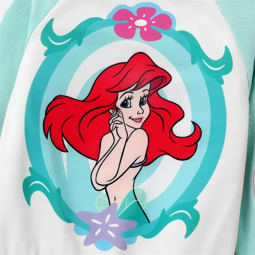 Vista 5 de Disney Chaqueta bomber Varsity Letterman para niñas, sudadera rosa, 3-10 años