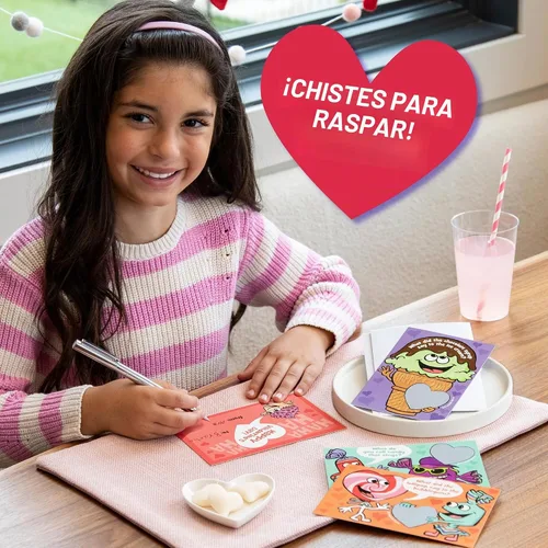 Vista 6 de 28 tarjetas de chistes Peaceable Kingdom rascables, para San Valentín