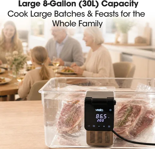 Vista 5 de Vesta Precision Sous Vide Cooker, capacidad de 30 L, control de aplicación