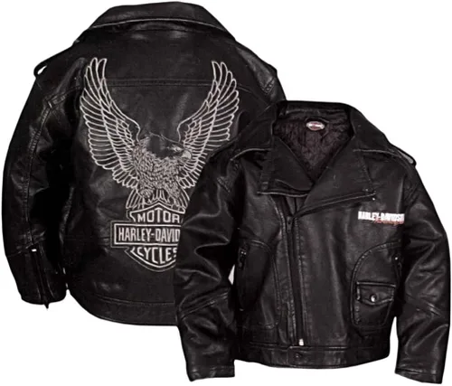 Vista 2 de Harley-Davidson Chaqueta de cuero para bebé Upwing Eagle Biker Negro 0366074
