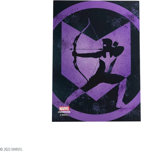 Vista 4 de Gamegenic Marvel Champions Fine Art - Fundas para cartas de Hawkeye Art 50+1CT - Las fundas para cartas de Marvel Champions son suaves
