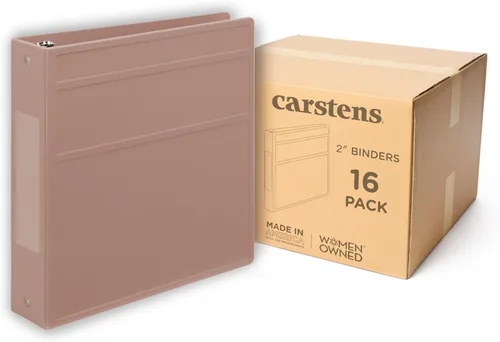 Vista 37 de Carstens Carpeta de 3 Anillos de Servicio Pesado de 2 Pulgadas - Apertura Lateral, Negro, Plástico Duradero, Anillos Sin Espacios, Cubiertas