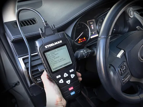 Vista 3 de Steelman Herramienta automotriz de diagnóstico y servicio OBDII Code Scanner and Reset System Tool para aceite, batería, freno de estacionamiento
