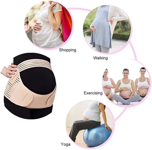 Vista 4 de JADE KIT Cinturón de embarazo, banda elástica 3 en 1 para el embarazo, cinturón de maternidad, cinturón de cuidado de la cintura, protector