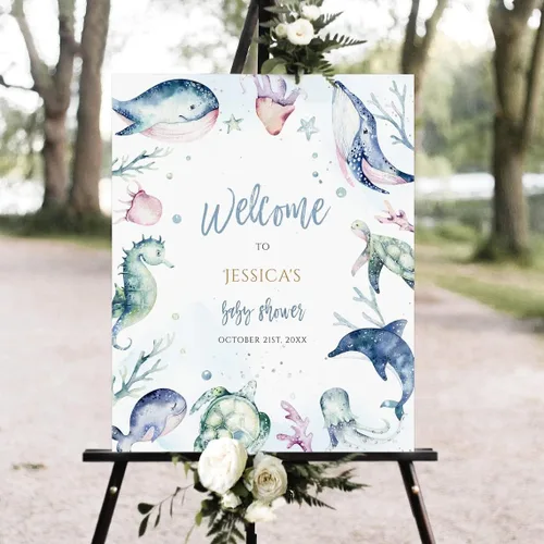 Vista 27 de Letreros de bienvenida personalizados para bebés, decoración de letrero de vegetación editable, plástico