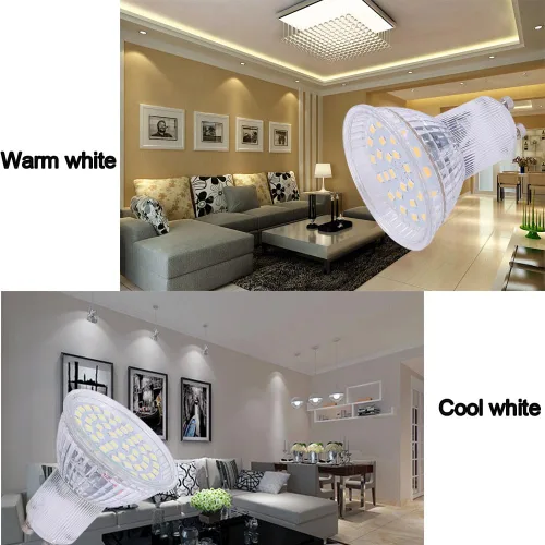 Vista 8 de Bombilla LED MR16 GU10 4W 85-265V 120V no regulable 6000K luz diurna blanca foco LED 35w reemplazo de bombilla halógena (blanco frío 6000k 6 piezas)