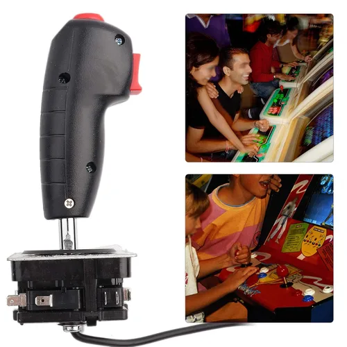 Vista 2 de TOPINCN Arcade Joystick, 8 Way Flight Joystick with Trigger & Top Fire Button, 8 Way Game Controller Kit Computer Game Simulation Flight Joystick