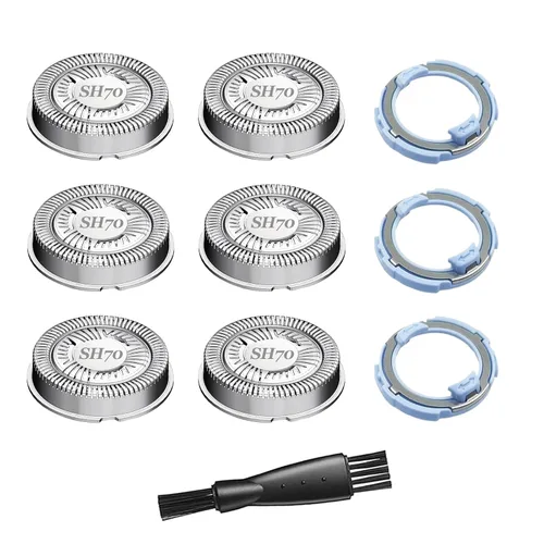 Vista 6 de SH71 Cabezales de repuesto para todas las series 7000 6000 y series 5000 angular, malla de doble anillo para afeitado eficiente, se adapta a