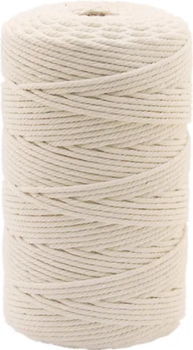 Vista 6 de Cuerda de macramé de algodón de 2 mm, 220 yardas, suministros naturales de macramé de color, cuerda de algodón suave para artesanía, para colgar