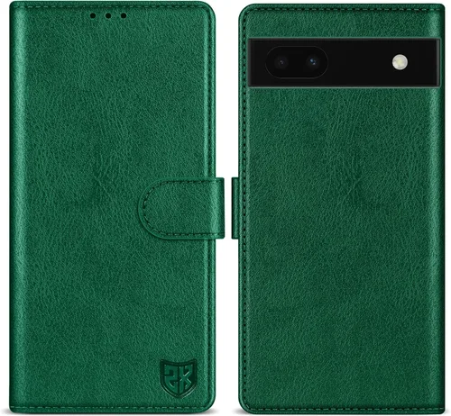 Vista 16 de ZZXX Funda tipo cartera para Google Pixel 6a con bloqueo RFID, ranura para tarjetas, función atril, cierre magnético, funda protectora de cuero