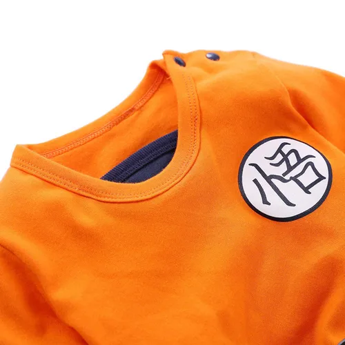 Vista 3 de Mameluco de algodón para recién nacido para cosplay ropa de una pieza para niño Naranja