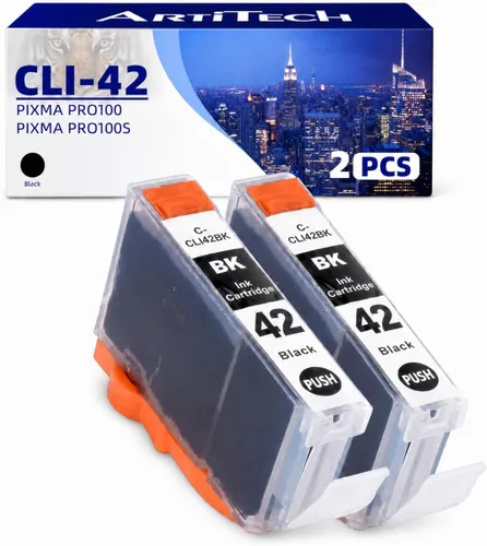 Vista 14 de CLI-42 Pixma Pro-100 - Cartucho de tinta de repuesto para Canon CLI42 GY CLI-42 LGY compatible con impresoras Pixma Pro-100 Pro-100s, paquete de 4