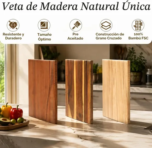 Vista 6 de Juego de tablas de cortar de libros con soporte - Tablas de cortar que