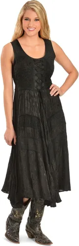 Vista 7 de Scully Vestido sin mangas para mujer con cordones frontal de longitud completa gris ceniza HC118
