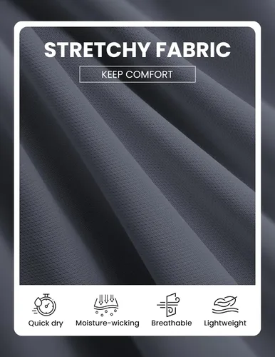 Vista 5 de PINSPARK Camiseta sin mangas de verano para hombre, de secado rápido, para correr, gimnasio, entrenamiento