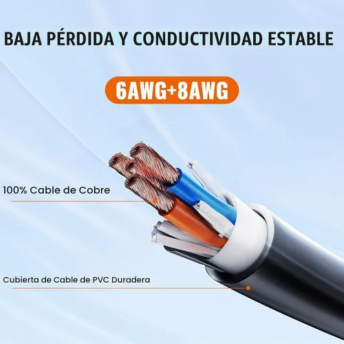 Vista 3 de VEVOR Cable de extensión de 50 amperios para RV, de 15 pies, cable de alimentación para RV resistente STW de calibre 6/3+8/1, enchufe macho NEMA