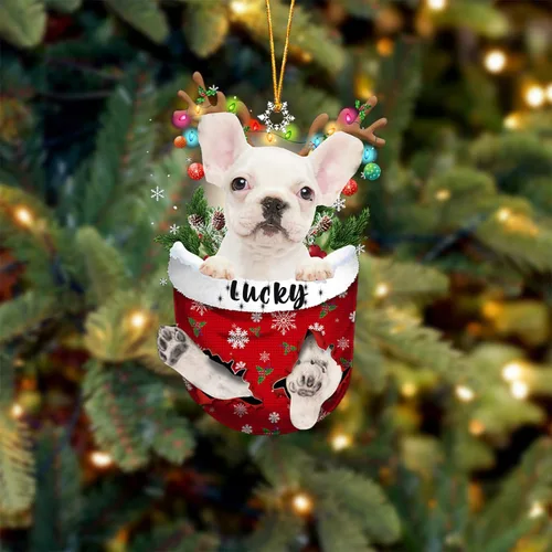 Vista 144 de Adorno de Navidad personalizado para perro Airedale Terrier en bolsillo de nieve, adorno para árbol de Navidad, idea de regalo para amantes