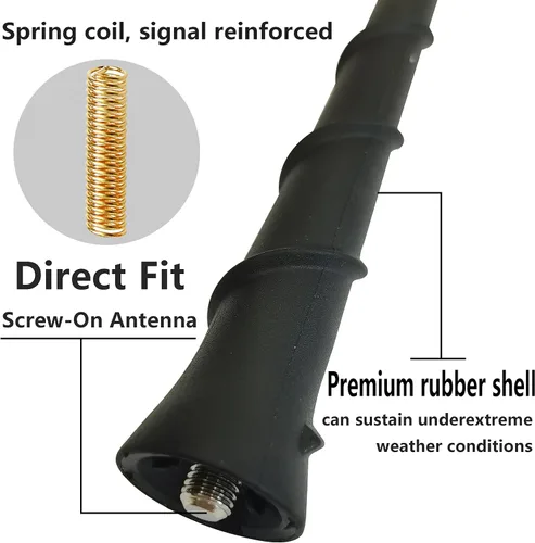 Vista 2 de Chrysler 200 (2011-2014) - Antena de 8 pulgadas - Mástil de repuesto de antena de núcleo de cobre flexible en espiral