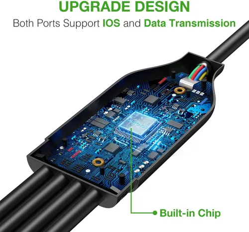 Vista 2 de ANDTOBO Divisor USB 1 a 4, USB 2.0 Y Splitter Cable de carga USB 1 macho a 4 hembra, cable de alimentación de extensión