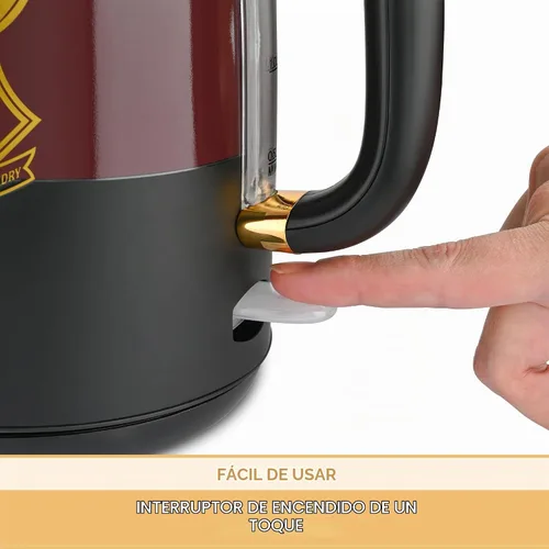 Vista 2 de Hervidor eléctrico de Harry Potter de Warner Brothers, 1.7L, 1500W de la marca Select Brands - Cuenta con ventana de agua, apagado automático
