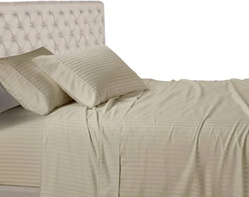 Vista 19 de Royal Hotel - Sábana de cama a rayas, 100% algodón, 600 hilos, bolsillo profundo