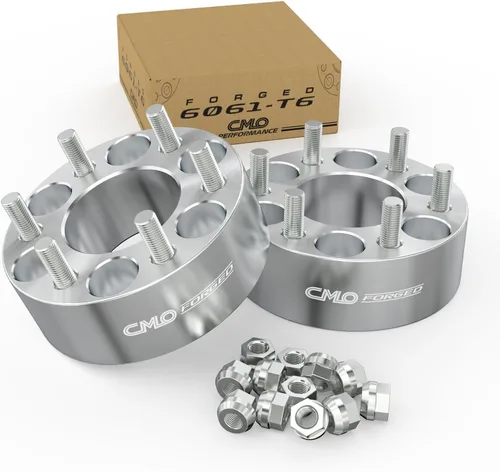 Vista 9 de CMO - Espaciadores de rueda de 1.5 pulgadas 6x127 para Chevrolet plateado
