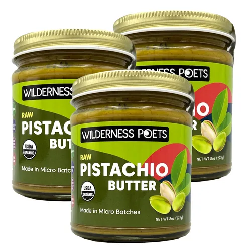 Vista 11 de Mantequilla de pistacho, Wilderness Poets. Orgánica y cruda. Mantequilla de nuez.