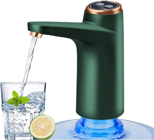 Vista 9 de Bomba automática de agua potable, dispensador de botellas de agua portátil USB inteligente con carga eléctrica USB e interruptor de apagado Negro