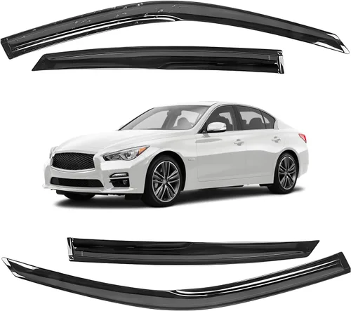 Vista 126 de Viseras para ventanas para Mazda 3 Sedán 4 puertas 2004 2005 2006 2007 2008 2009 estilo JDM Mugen, deflector de viento, protector solar y de lluvia