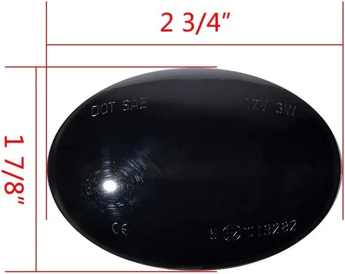 Vista 2 de Corp - Juego de 2 luces LED redondas y 4 piezas curvadas (2 delanteras + 2 traseras delanteras) para guardabarros laterales indicadores