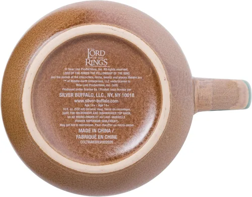 Vista 5 de Silver Buffalo Lord of the Rings Elven, taza de cerámica esmaltada reactiva, 18 onzas El Señor de los Anillos Elfos