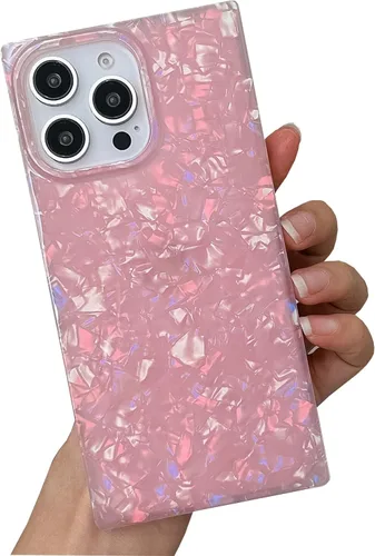 Vista 42 de Funda compatible con iPhone 14 Pro con borde rectangular, bonita funda protectora de lujo con pintura al óleo y flores para mujeres y niñas, funda