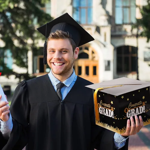 Vista 3 de Outus Caja de tarjetas de graduación 2026 con borla, titular de la tarjeta de felicitación para graduación, caja de regalo de graduación