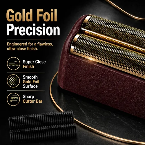Vista 5 de Cabezales de repuesto para afeitado compatibles con Wahl 7031-100/7043-100 Foil&Cutter Paquete de 2 cuchillas de repuesto rojas de aluminio serie