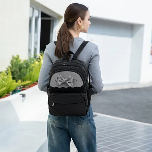 Vista 3 de MYHOZEE Bolso tipo mochila para mujer, Black01, Mochilas Daypack