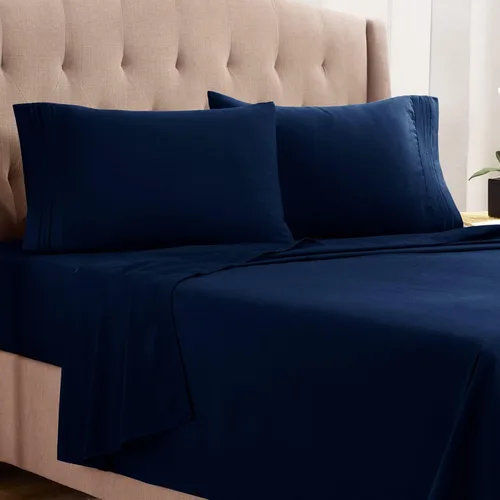 Vista 35 de Empyrean Juego de sábanas individuales - 110 GSM 4 piezas de sábanas para cama individual, sábanas de tamaño individual doble cepillado, sábanas