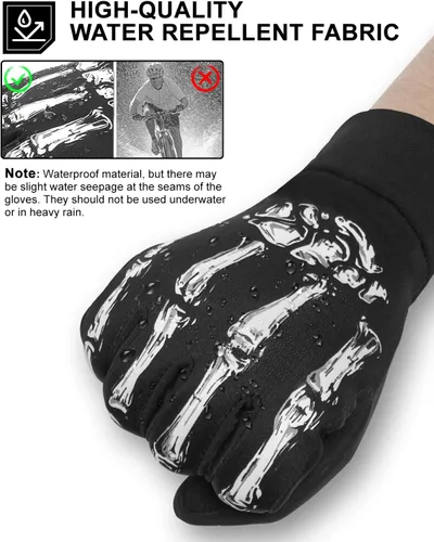 Vista 4 de RIGWARL Guantes de invierno impermeables para clima frío de 40 F a 65 F para hombres y mujeres, pantalla táctil