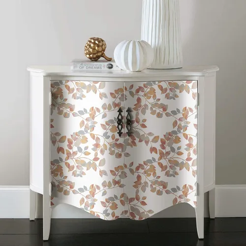 Vista 3 de RoomMates RMK11947WP Latvus - Papel tapiz autoadhesivo naranja y gris