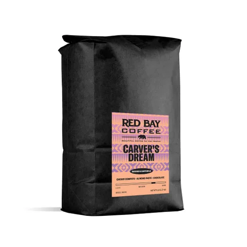 Vista 11 de Red Bay Coffee Brazilian Cake Lady - Granos de café de tostado medio, café en grano entero, granos de café brasileños, bolsa resellable de 5 libras