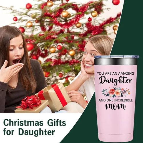 Vista 3 de Grifarny Daughter Gifts from Mom, Dad - Mothers Day, Valentines Day Gifts for Daughters Adult - You are an Amazing Daughter Tumbler 20 oz