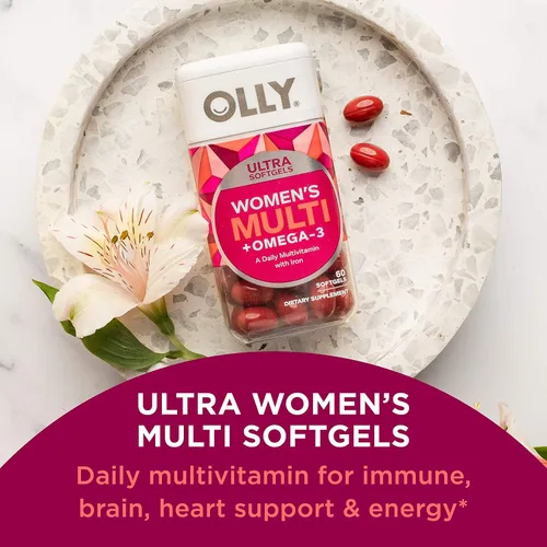 Vista 4 de OLLY Ultra - Cápsulas blandas y probióticos + gomita prebiótica, apoyo digestivo y salud intestinal, 500 millones de UFC, fibra, suplemento