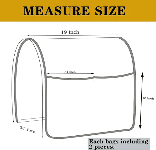 Vista 5 de Ntomtuex Funda de lino para reposabrazos de sofá con 2 bolsillos, protector de reposabrazos para sofá reclinable antideslizante, funda para sala