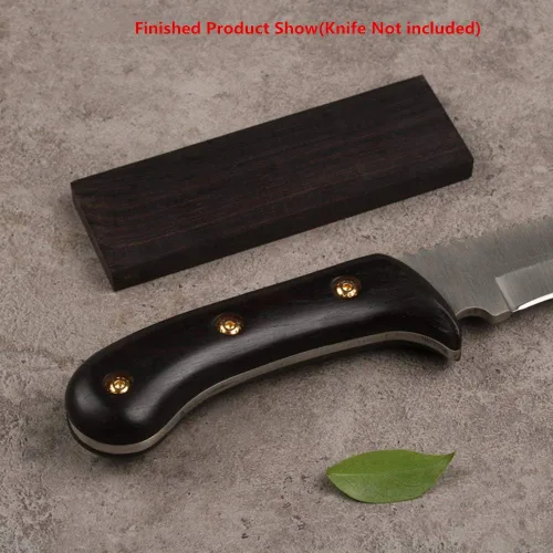 Vista 6 de 1 par de cuchillos de madera de ébano negro natural con mango de mango de losas, cuchillos personalizados para cuchillas en blanco