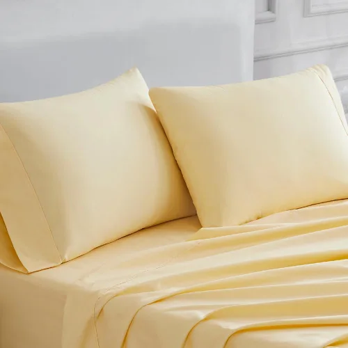 Vista 13 de Linen Closet Juego de sábanas tamaño individual – 100% algodón natural percal, juego de sábanas de cama individual de 3 piezas refrescante