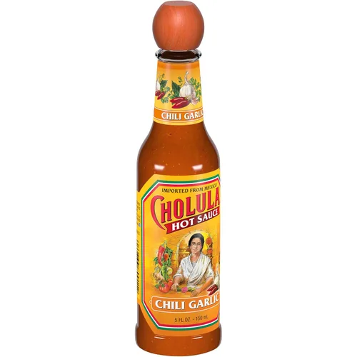 Vista 2 de Cholula Salsa picante, ají y ajo, Kosher, 5 onzas líquidas (paquete de 12)