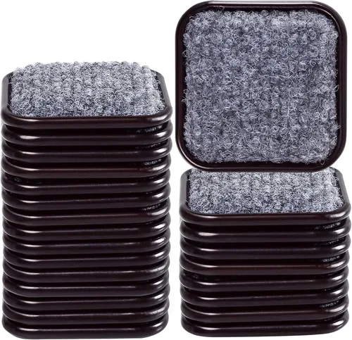 Vista 11 de Copas para ruedas de muebles de 4 pulgadas redondas para base de alfombra, deslizadores de muebles reutilizables para pisos de madera dura