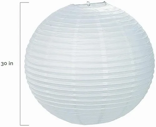 Vista 2 de Fun Express Faroles de papel blanco jumbo de 30 pulgadas